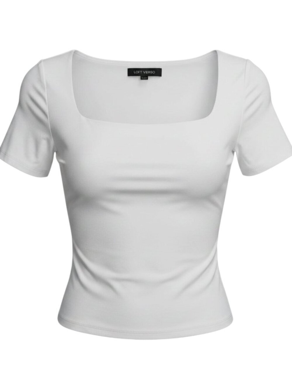 Loft Versa White Square Neck Top M